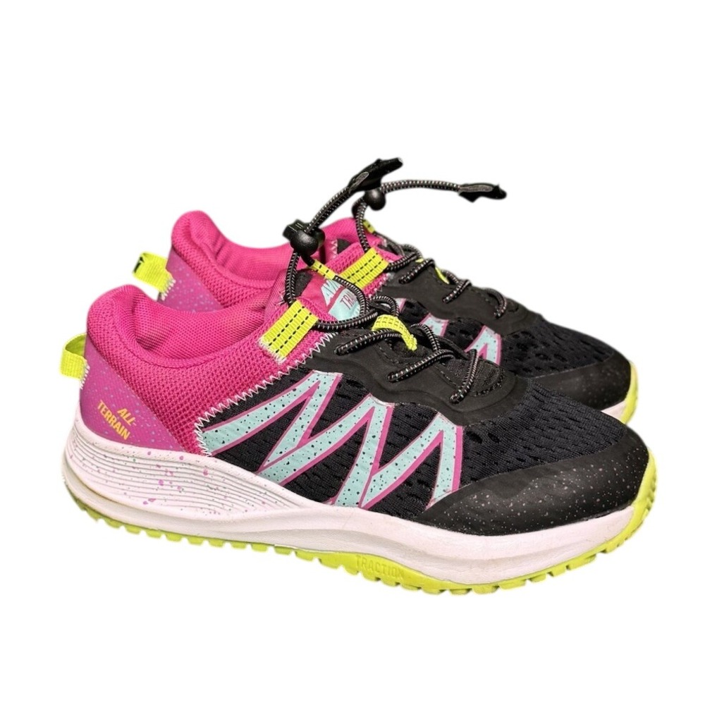 Avia Girls Trail Runner Sneakers Black Pink All Terrain GMAV22ES231 Size 1Y